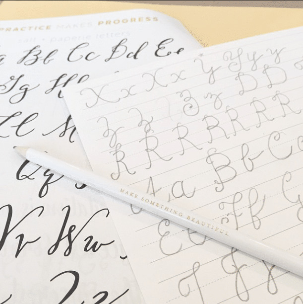 Practice makes progress - hand-lettering class!