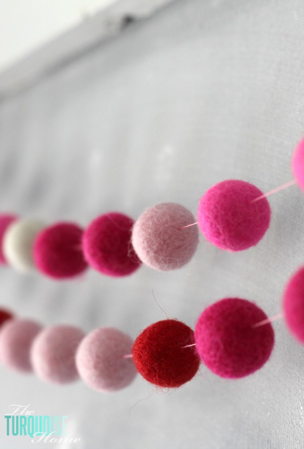 Making a Felt Garland and a Valentine’s Day Chalkboard