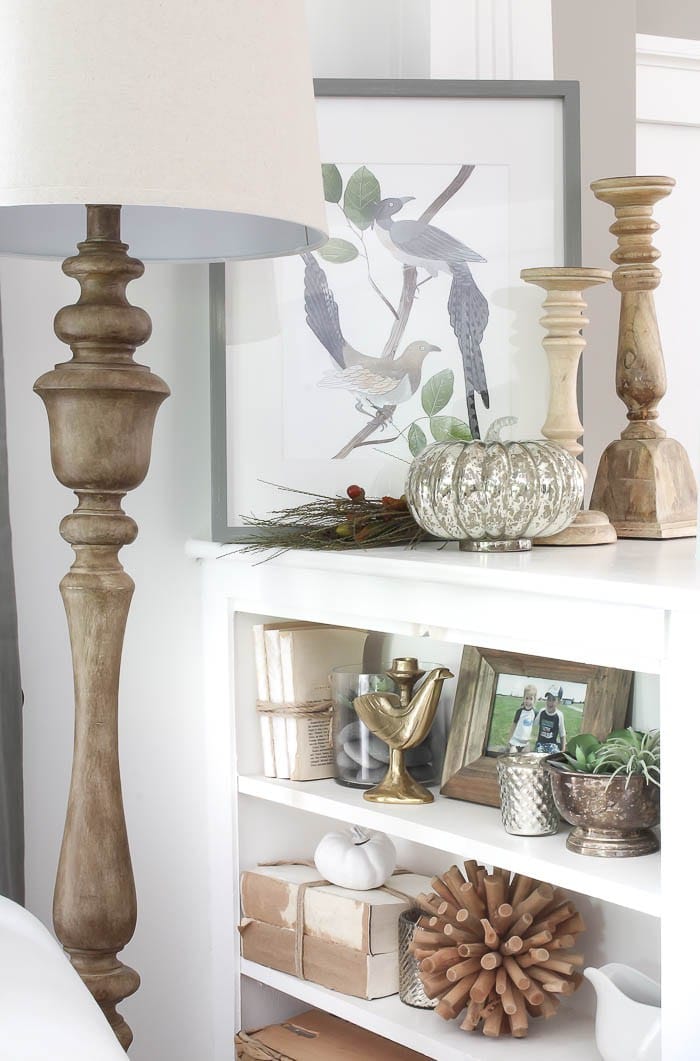 Gorgeous Fall Vignette with mercury glass from Rooms for Rent Blog | 11 Ways to Add Fall to Your Home