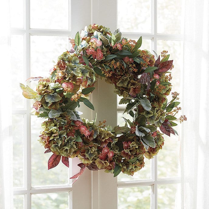 Faux Floral Hydrangea Wreath