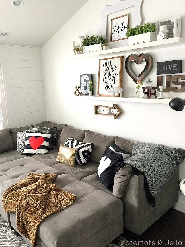 Gallery Wall with Shelves | 5 Simple Gallery Wall Ideas
