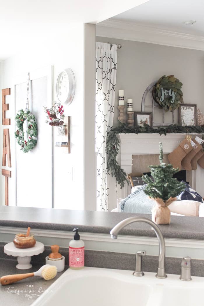 Gorgeous Kitchen Decor with DIY Christmas Kitchen Wreaths!