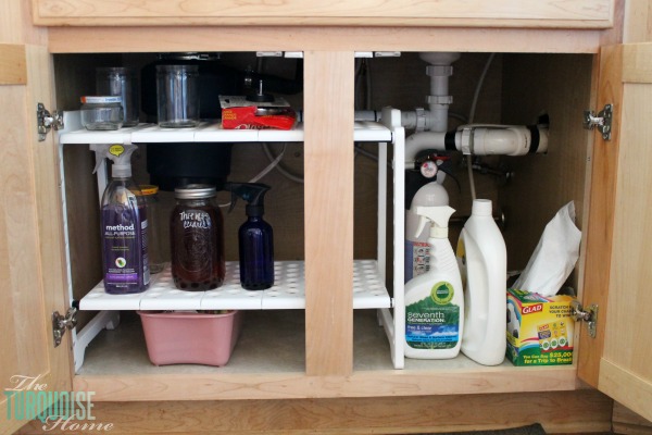 Under the cabinet kitchen storage | 30 Days to Less of a Hot Mess