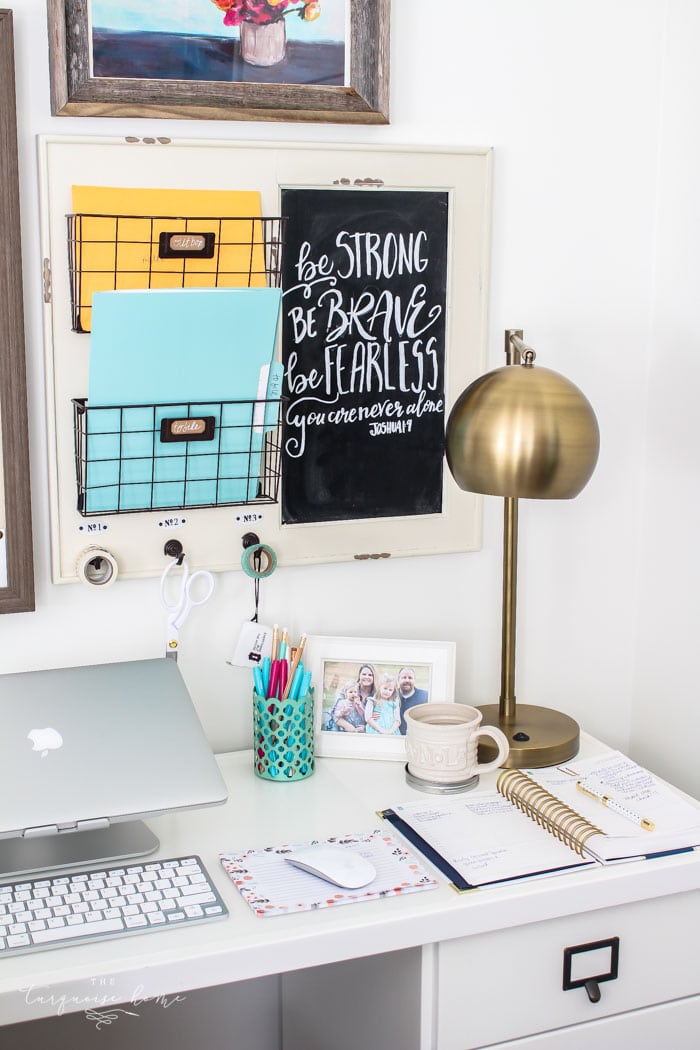 This Office Wall Organizer can help keep your office organized!