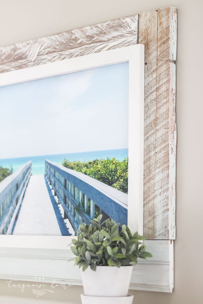 DIY Beach-Inspired Framed Canvas Art