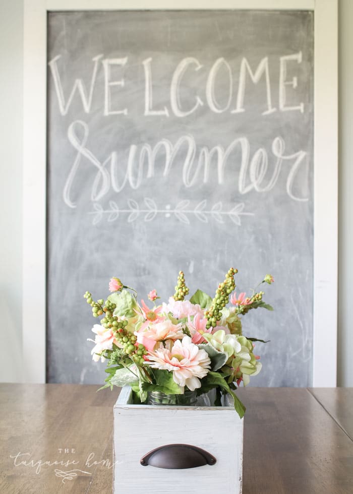 Simply gorgeous navy and turquoise in this summer home tour. Inspiration to create a home you love! | My Summer House