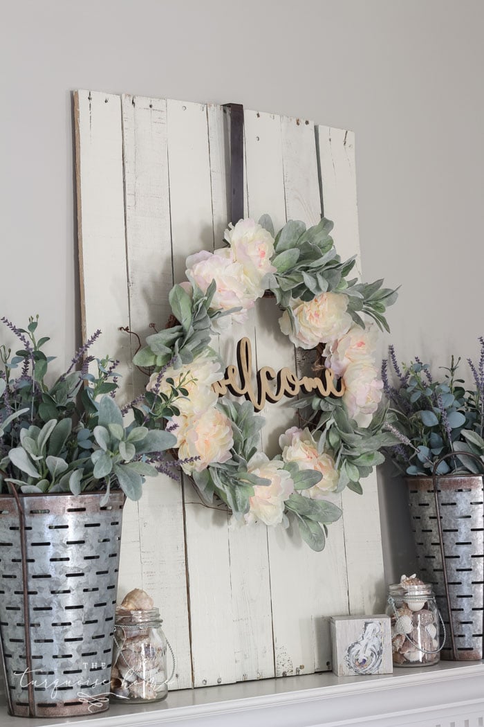 A Lamb's Ear Wreath with peonies is a super easy DIY project with tons of farmhouse charm.