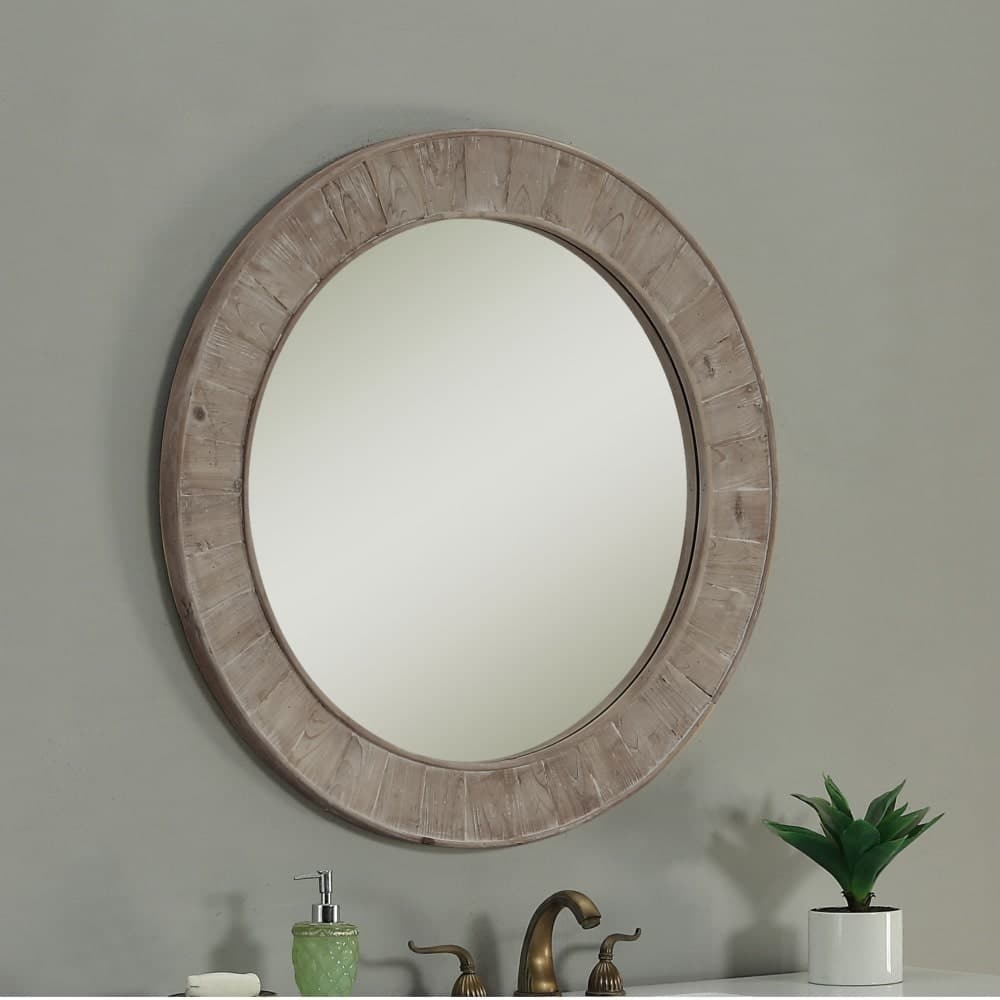 Rustic Style Round Mirror from Overstock | 10 Large Round Mirrors We Love!