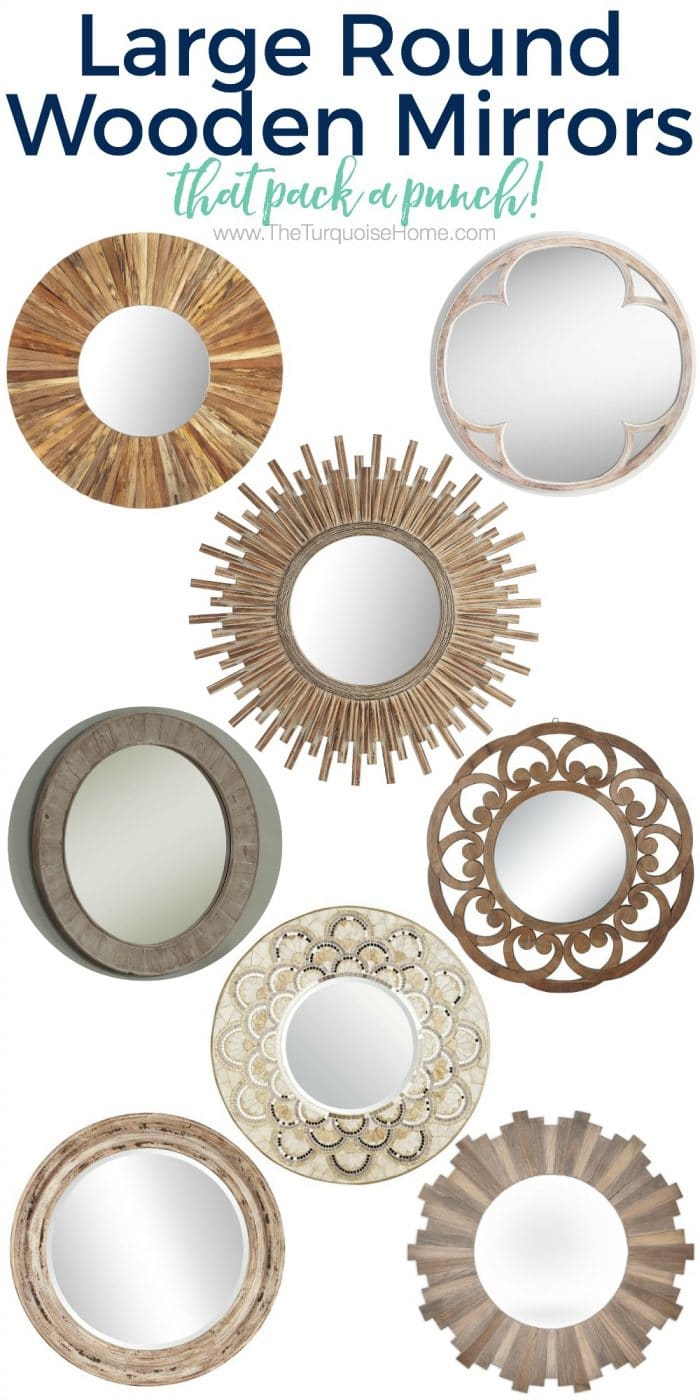 Love these large round mirrors! They are gorgeous and make a huge statement!