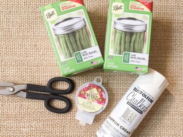 mason jar lid pumpkin supplies