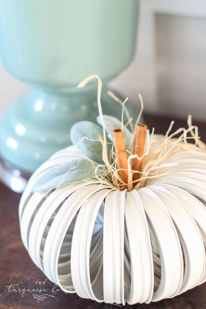 Making a Mason Jar Lid Pumpkin
