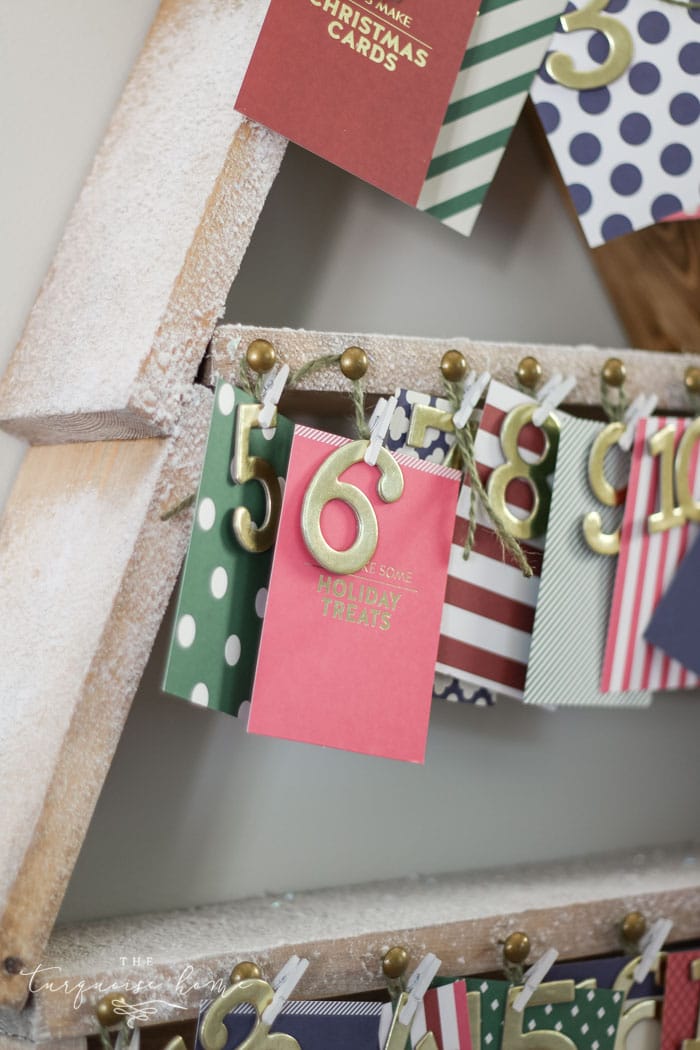 Snowy DIY Christmas Tree Shelf + Advent Calendar