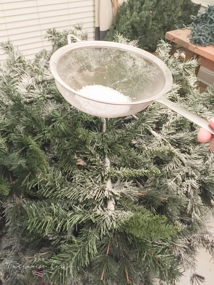 How to Flock a Christmas Tree the easy way! Make your wintery tree dreams come true!