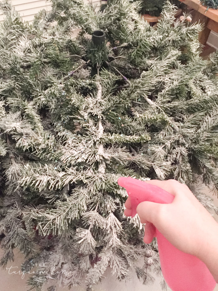 How to Flock a Christmas Tree the easy way! Make your wintery tree dreams come true!