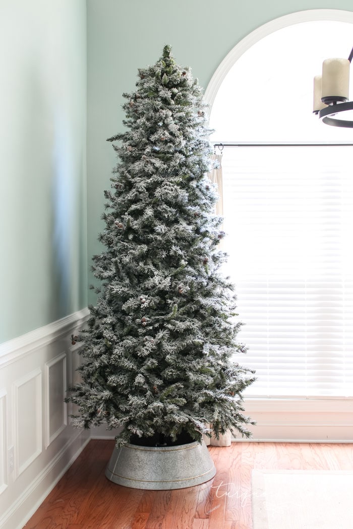 How to Flock a Christmas Tree the easy way! Make your wintery tree dreams come true!