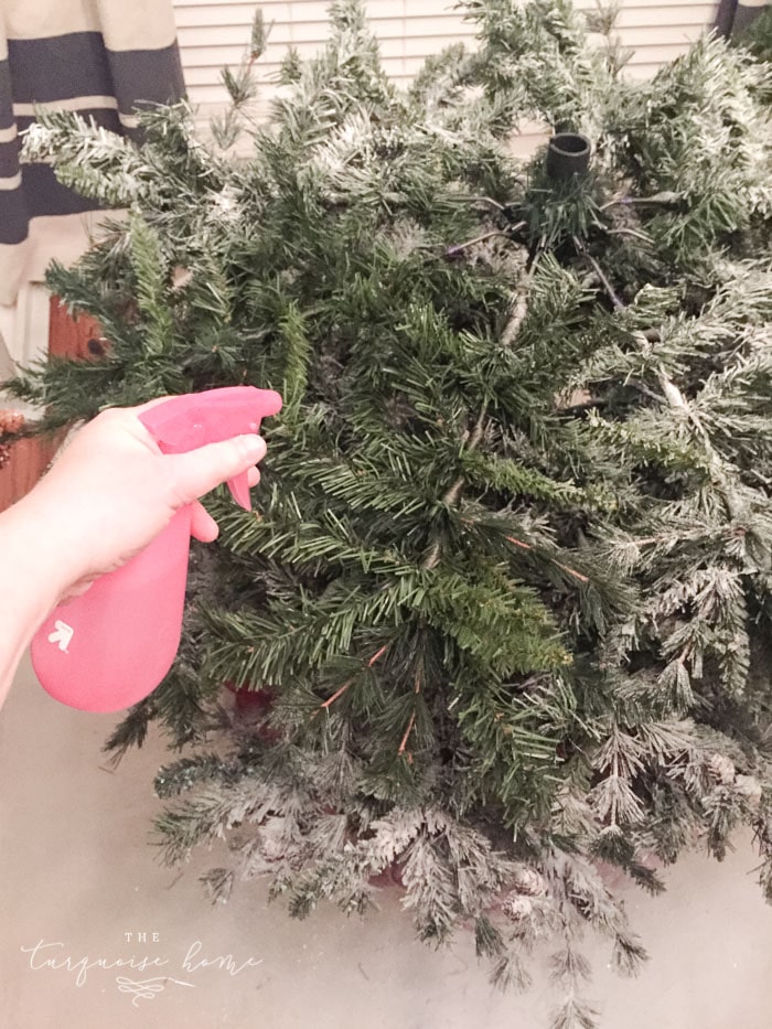 How to Flock a Christmas Tree the easy way! Make your wintery tree dreams come true!