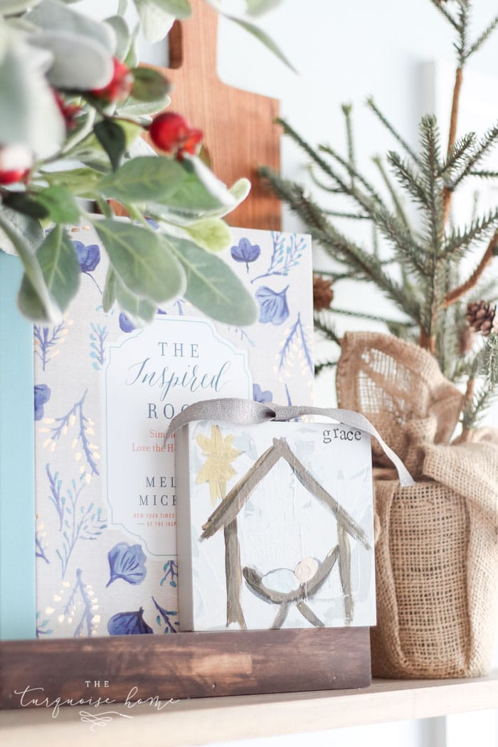 Adorable Farmhouse Christmas Kitchen ... and a real life tale of how this blogger balances motherhood and photo shoots. 🤪