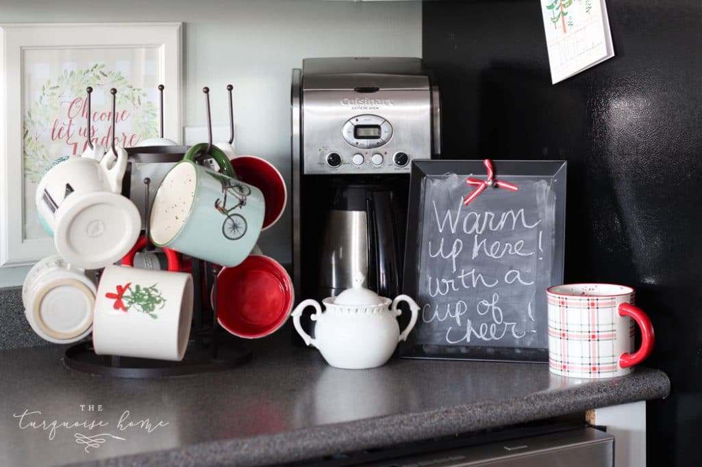 Adorable Farmhouse Christmas Kitchen ... and a real life tale of how this blogger balances motherhood and photo shoots. 🤪