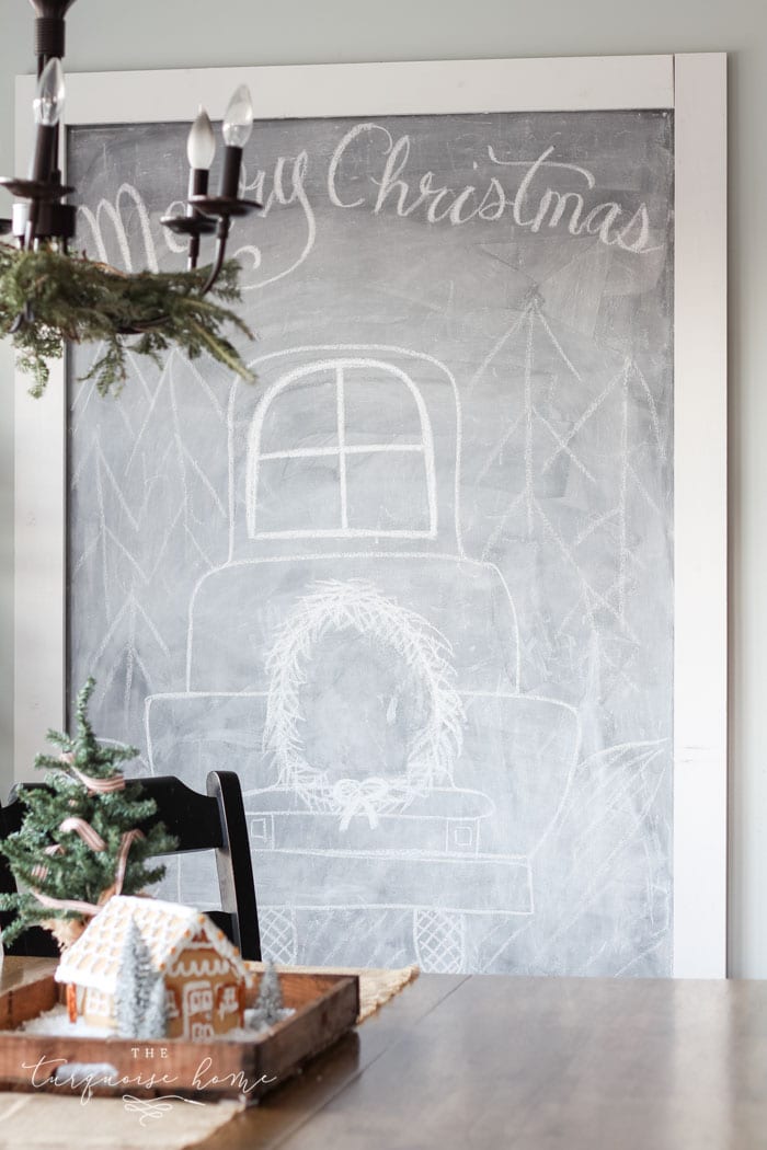 Adorable Farmhouse Christmas Kitchen ... and a real life tale of how this blogger balances motherhood and photo shoots. 🤪