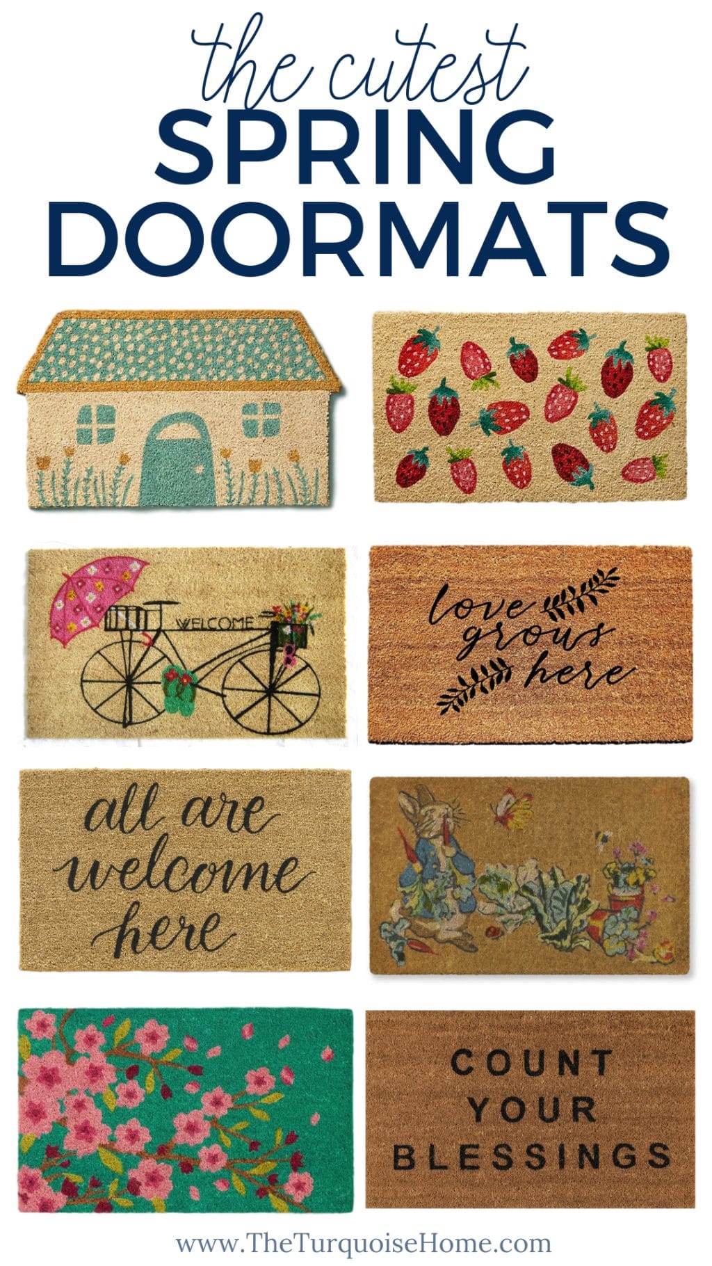 The Cutest Spring Doormats for your front door!