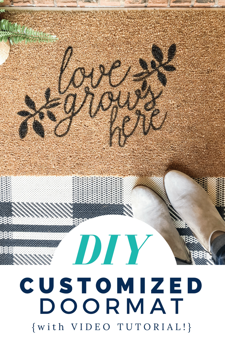 DIY Customized Doormat with VIDEO tutorial!!