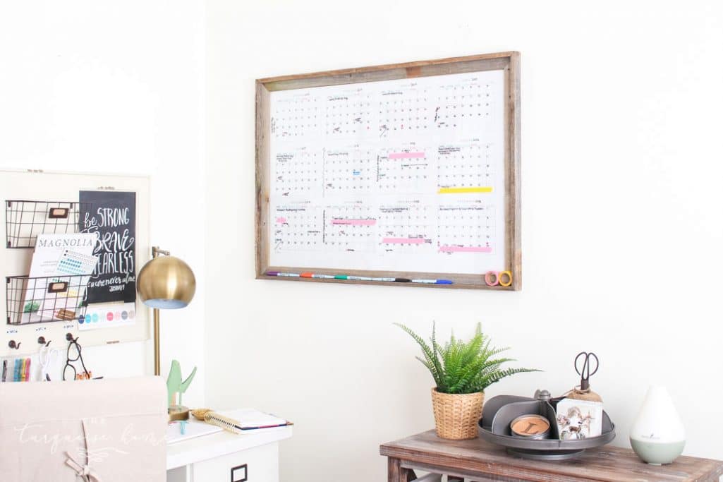 Homemade Dry Erase Wall Calendar