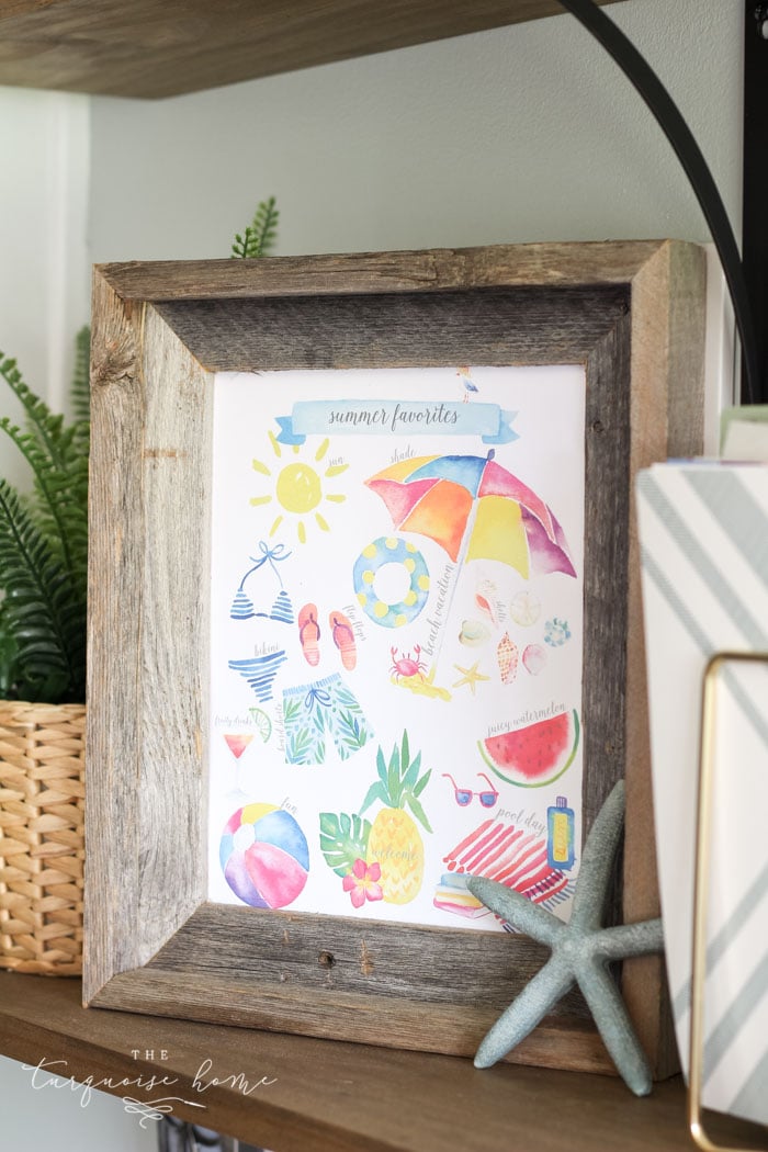 summer favorites free printable