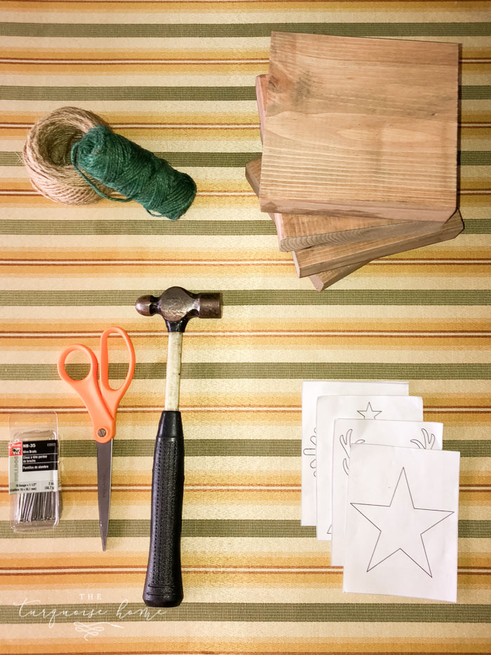 supplies for DIY stocking holders
