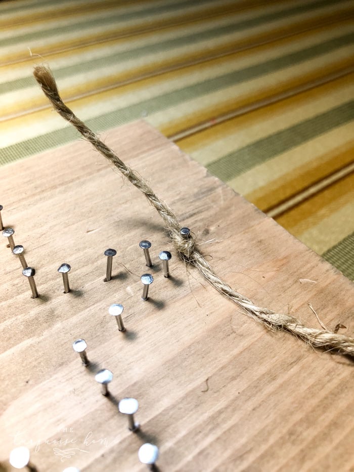 Nail art with string