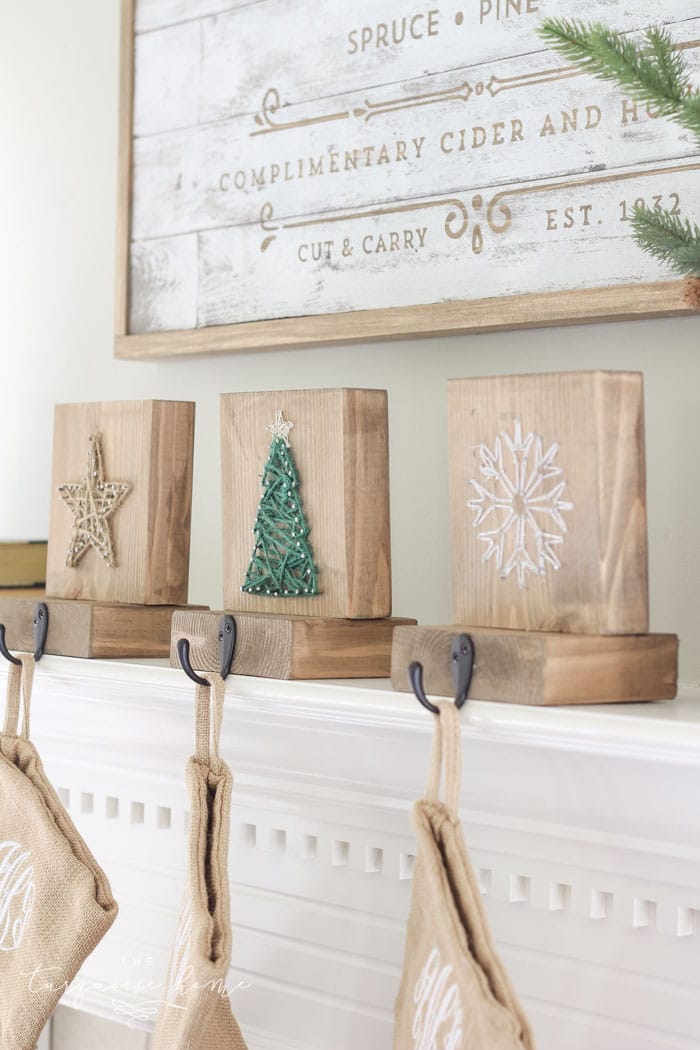 String Art Christmas DIY Stocking Holders