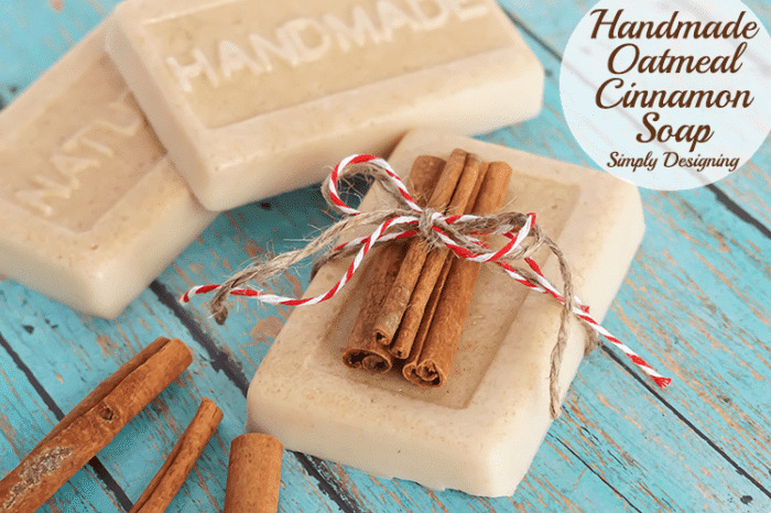 Homemade Oatmeal Cinnamon Soap | 25 DIY Christmas Gift Ideas