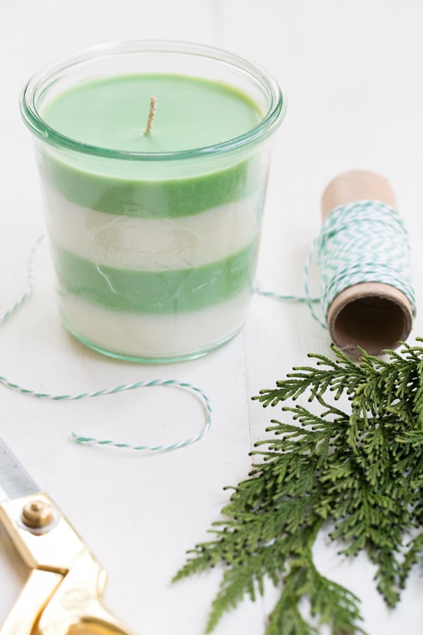 DIY Christmas Gifts: Pine Soy Candles