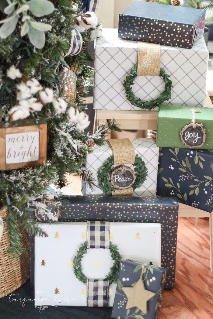 Navy & Green Farmhouse Christmas Tree