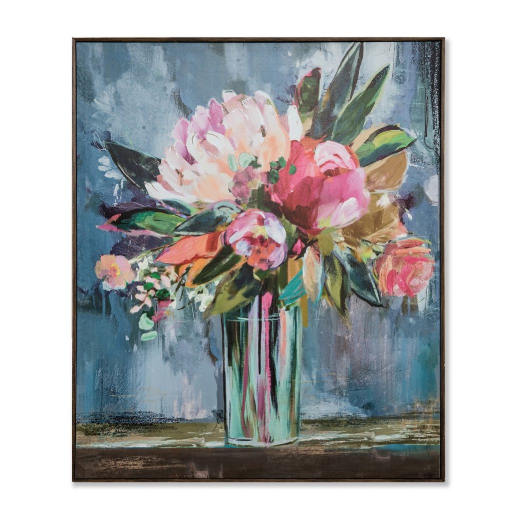 Floral Canvas Art for the Girls' Bathroom Refresh