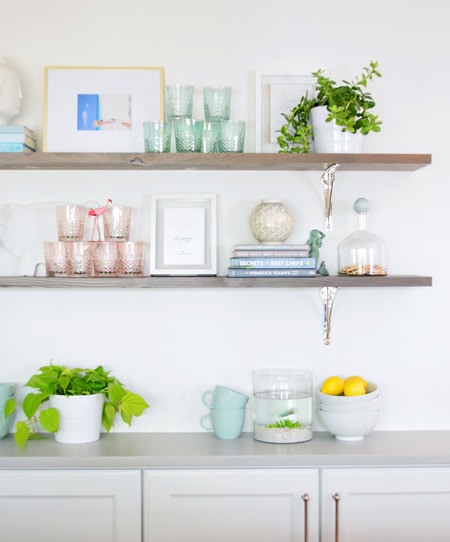 DIY Open Farmhouse Shelving