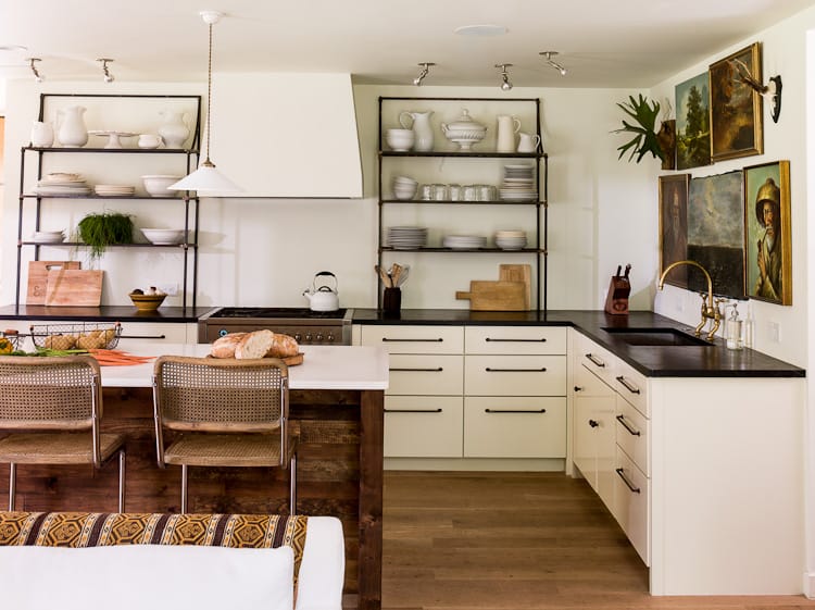 Gorgeous, modern open shelves from Lauren Liess