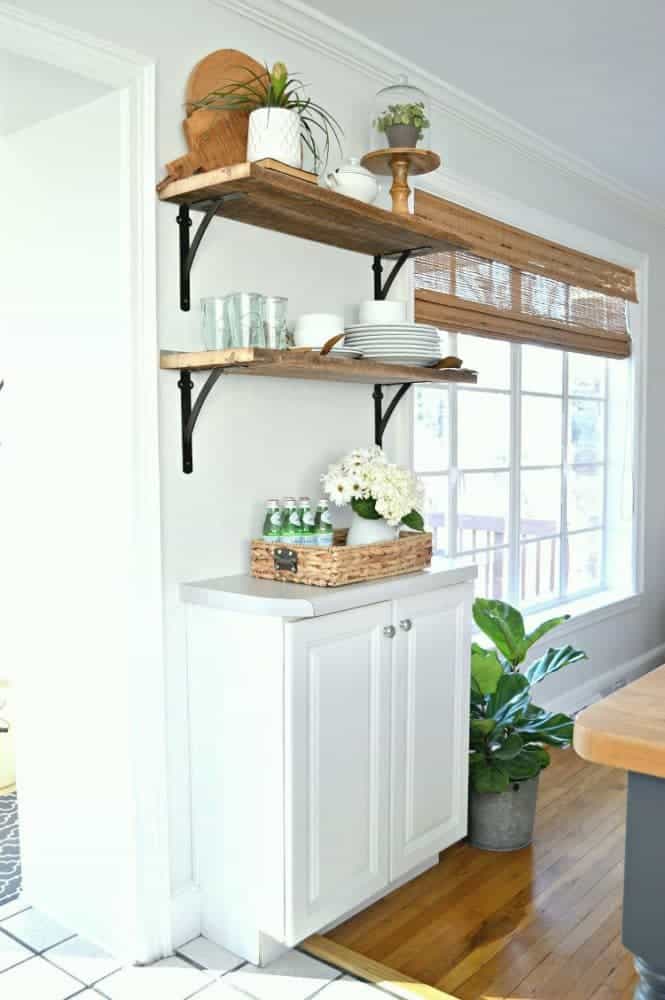 useful and decorative open farmhouse shelves from Chatfield Court.