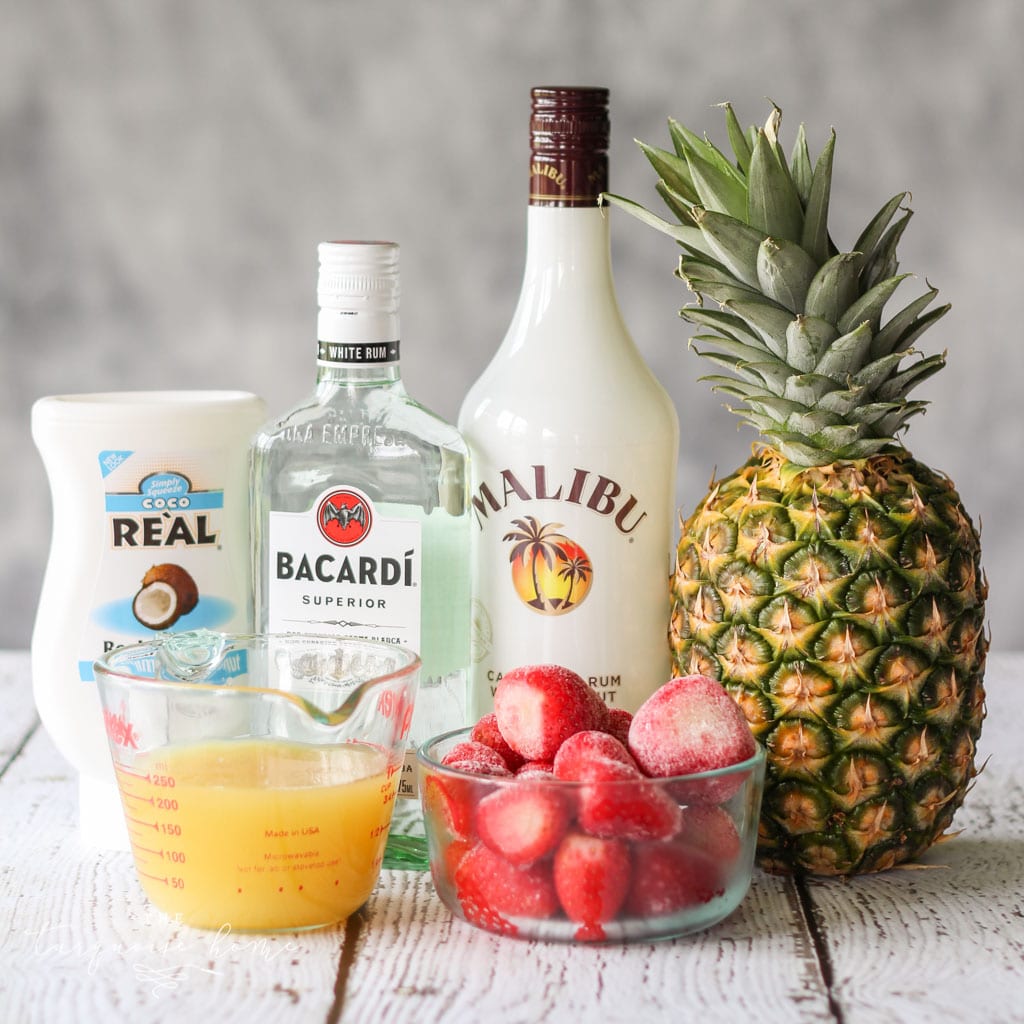 This Lava Flow Cocktail will make you feel like you're hanging out on the beach! A traditional Hawaiian drink! ---> 5 simple ingredients