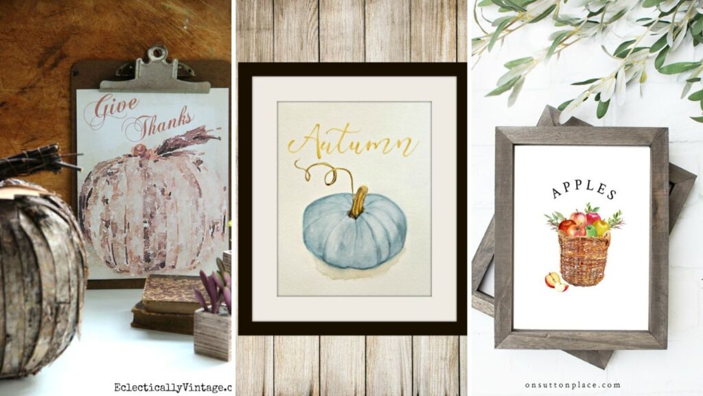 Pumpkin and Apple Free Printables