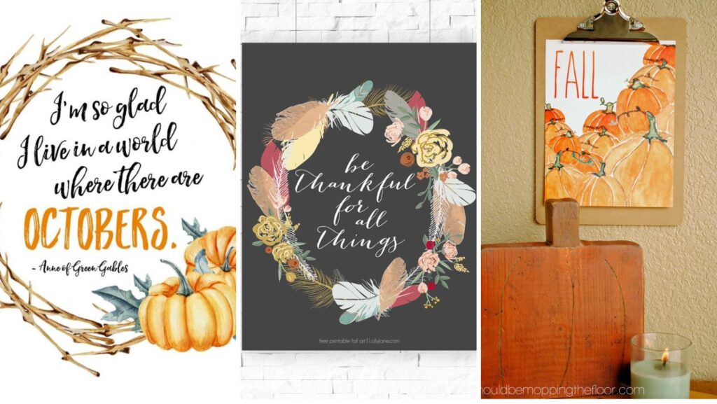 Orange Fall Printables