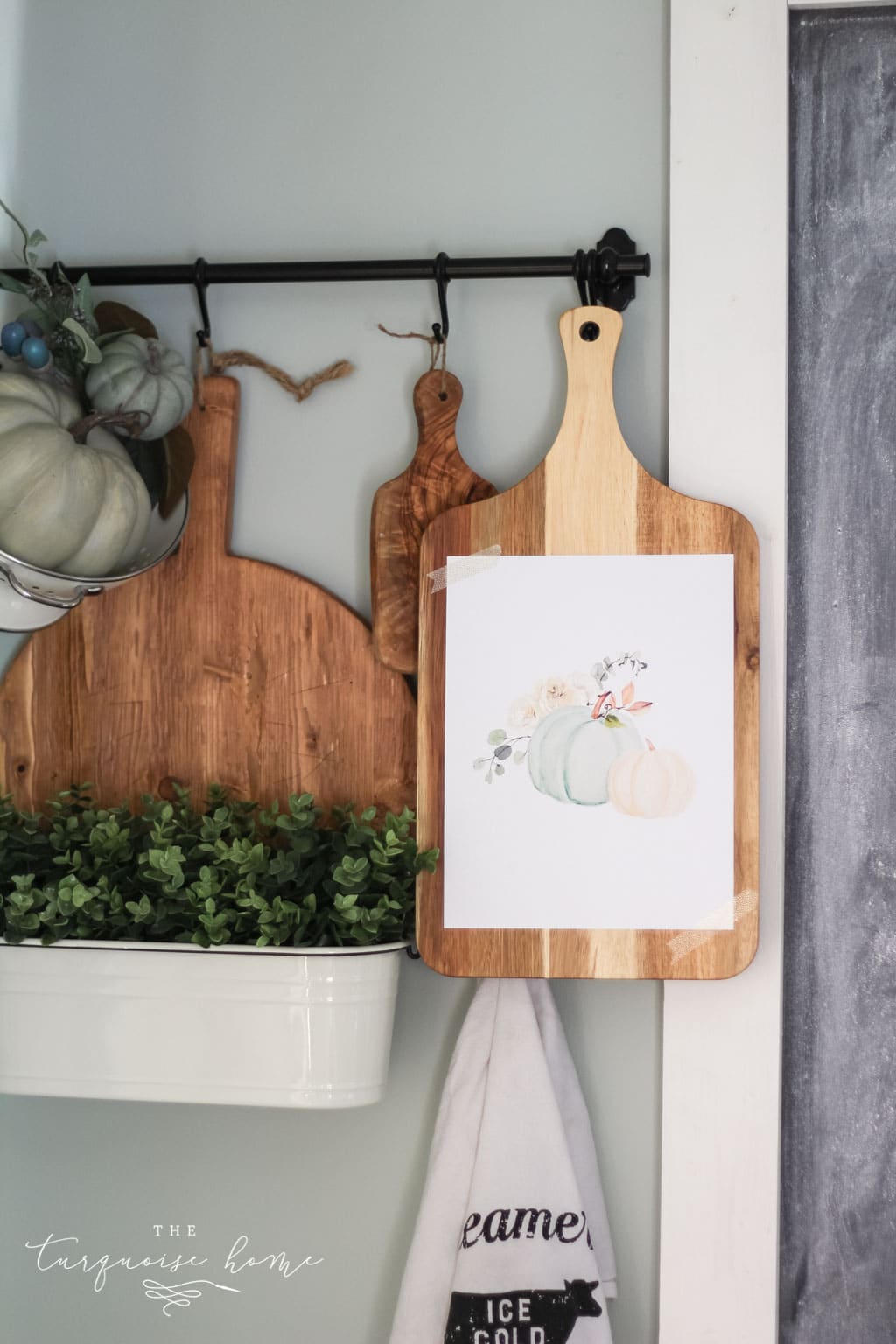 Blue Pumpkin watercolor free fall printable!