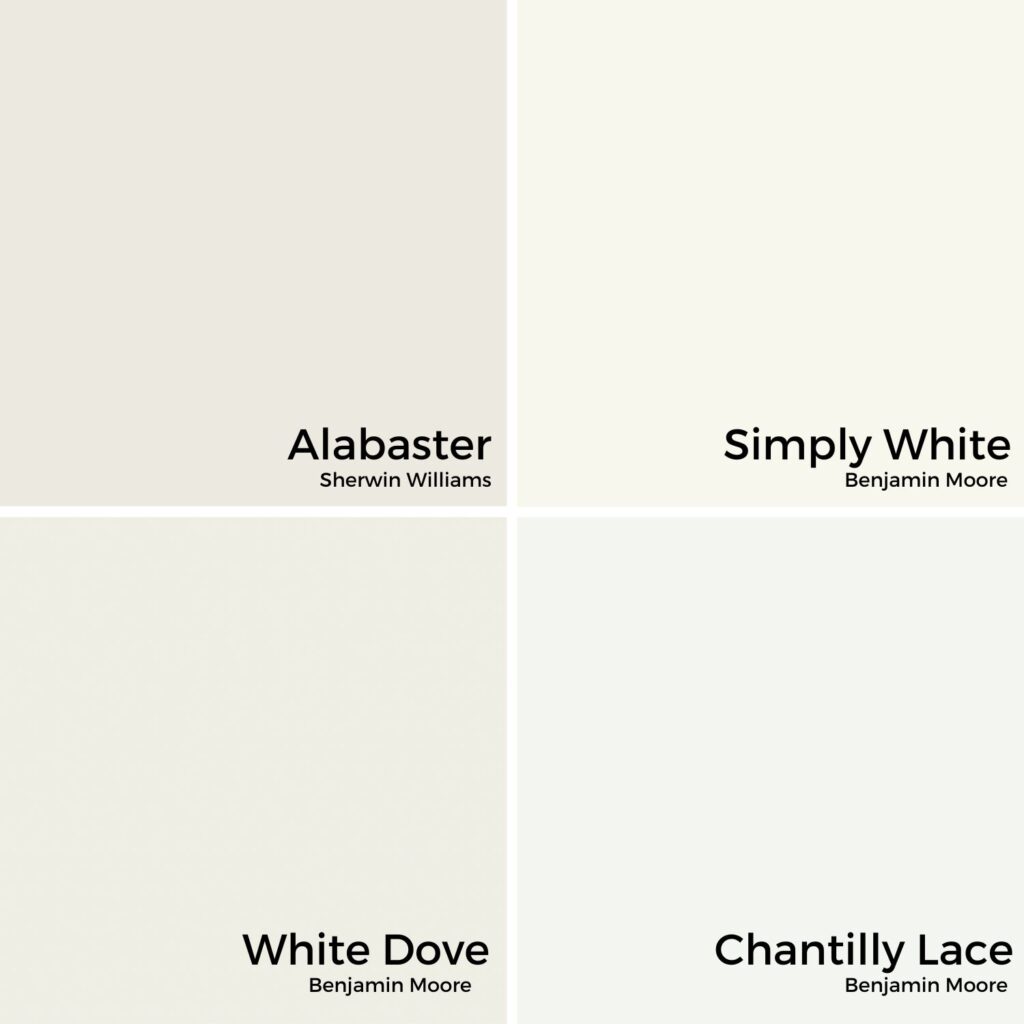 white paint color comparisons