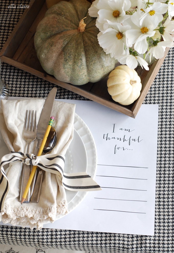 free printable thanksgiving placemats