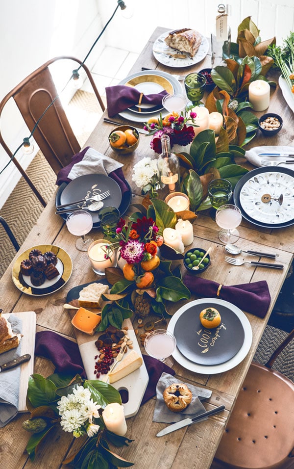 bright and festive fall table decor