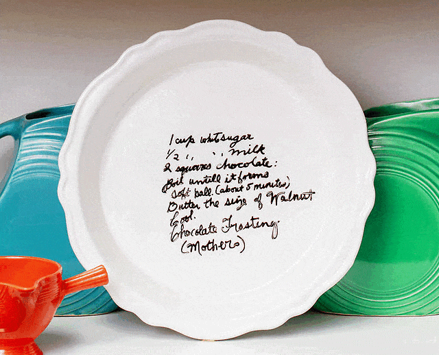DIY Heirloom Recipe Pie Plate