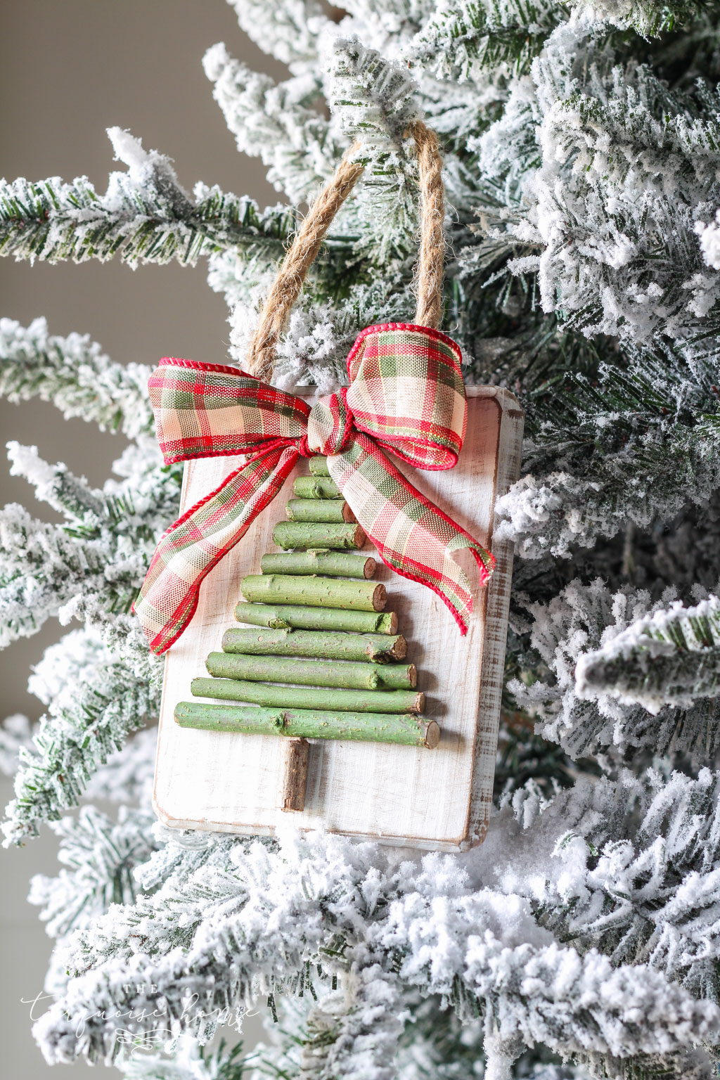 DIY Twig Christmas Tree Ornament