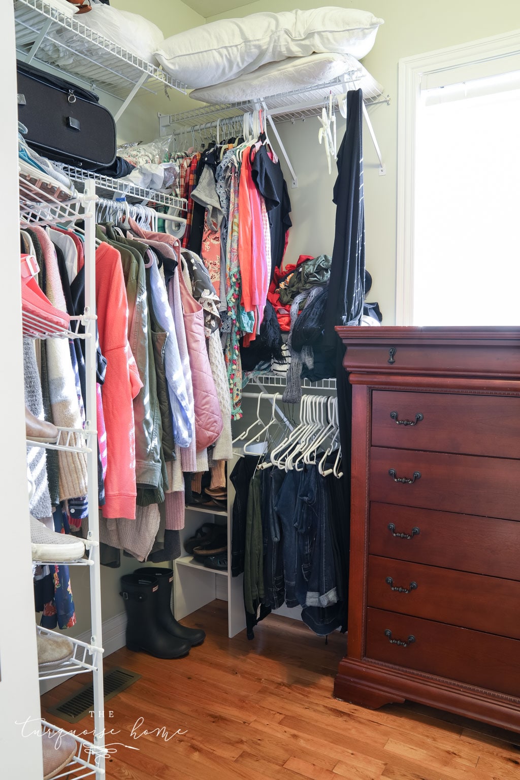 Master closet in the new house.