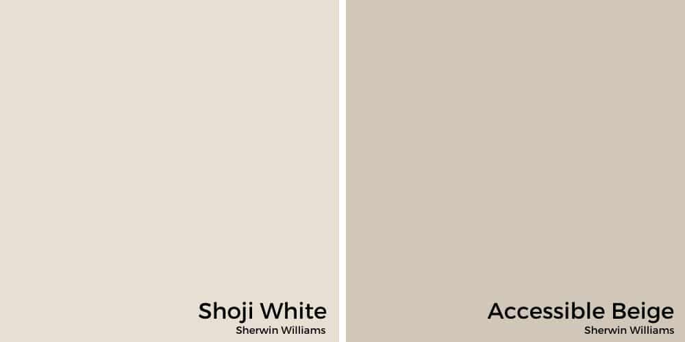 Shoji White SW 7042 and Accessible Beige SW 7036
