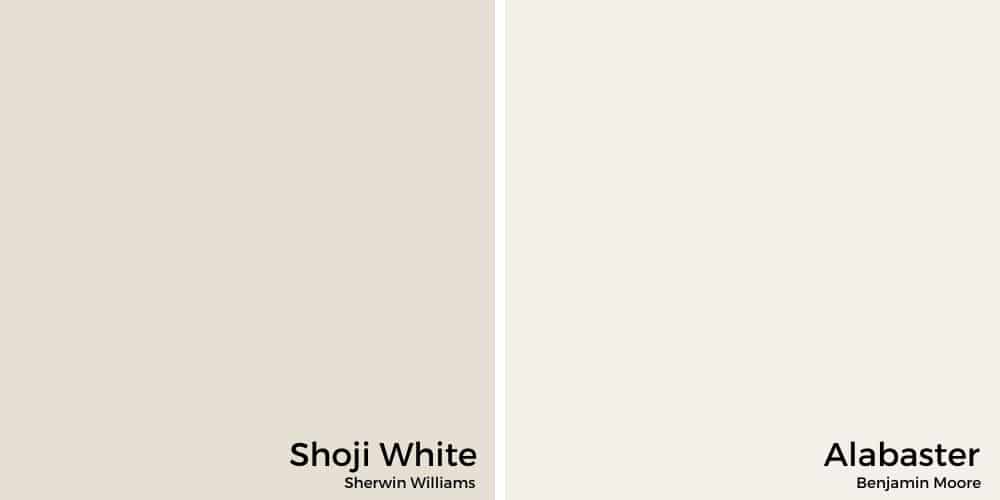 shoji white vs. alabaster