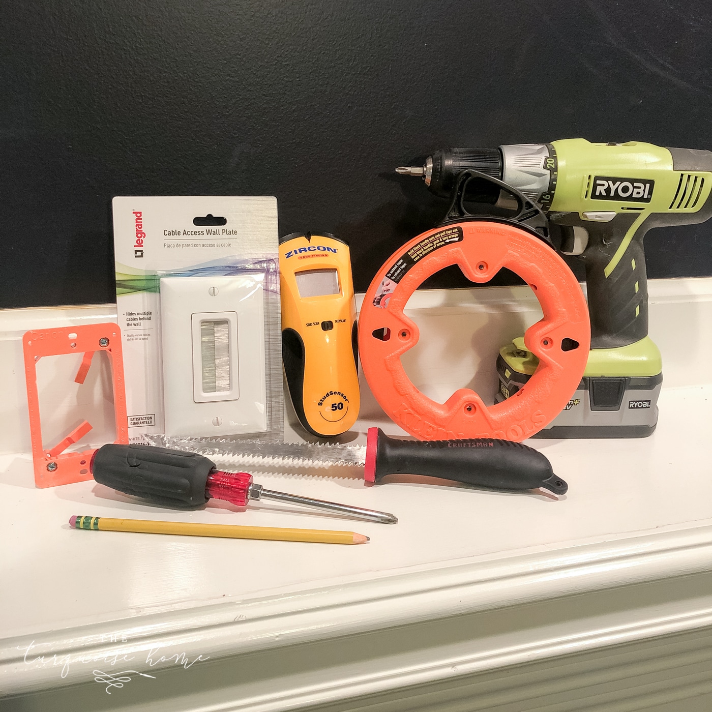 Tools you need to hide wires behind a TV